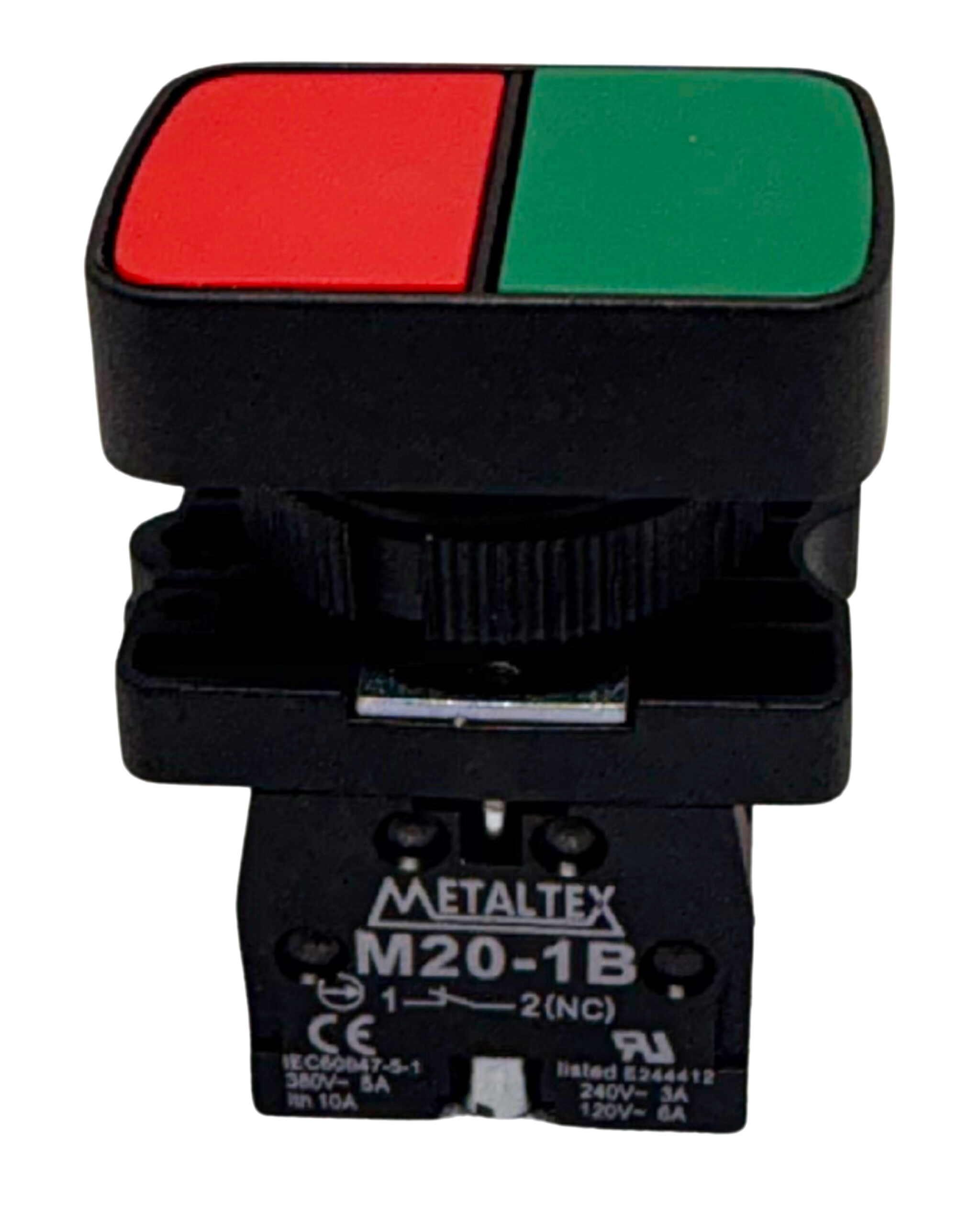 Botão Duplo Verde E Vermelho 1NA 1NF 22mm - Imagem 4