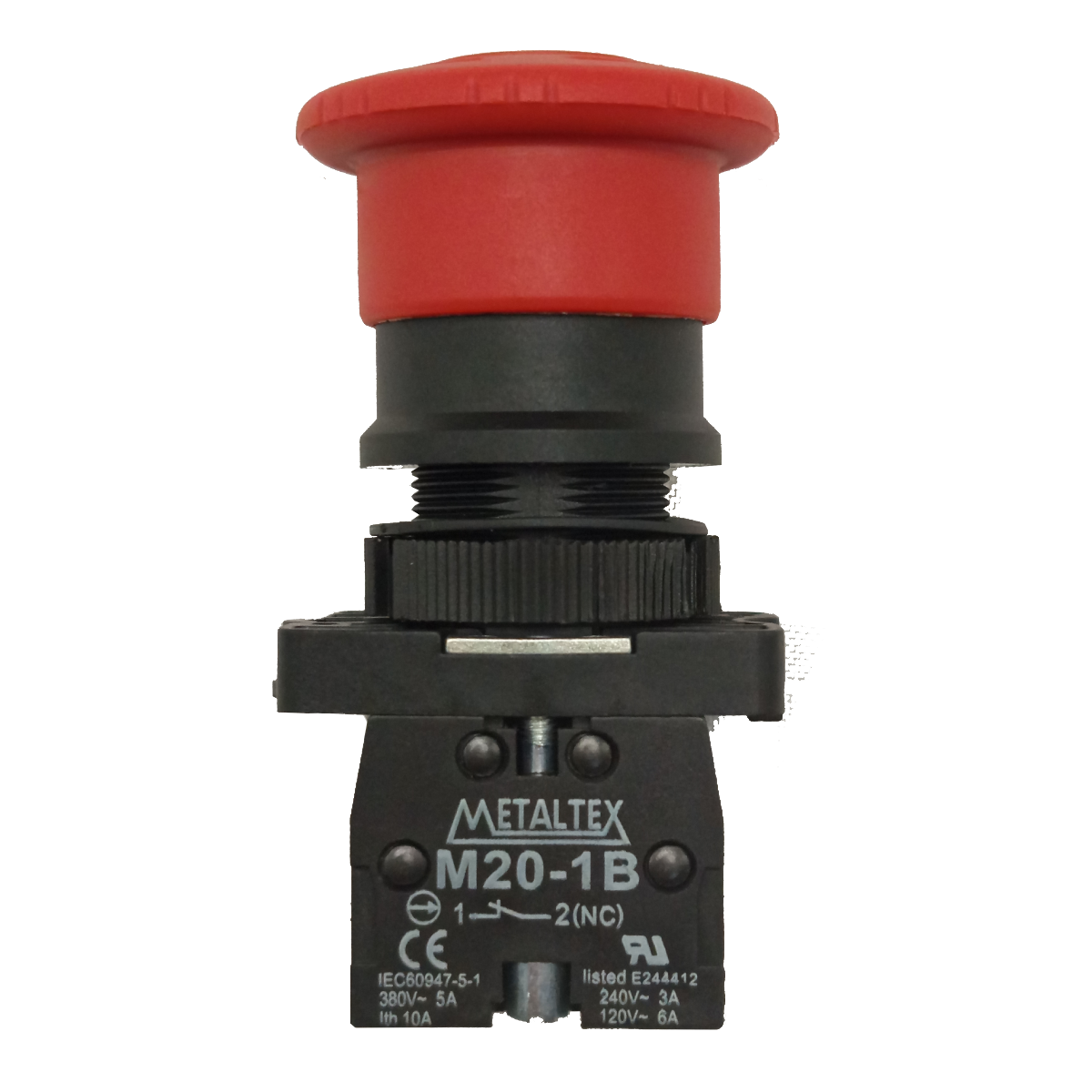 Botão De Emergência Cogumelo Vermelho Com Trava 1NF 22mm - Imagem 4