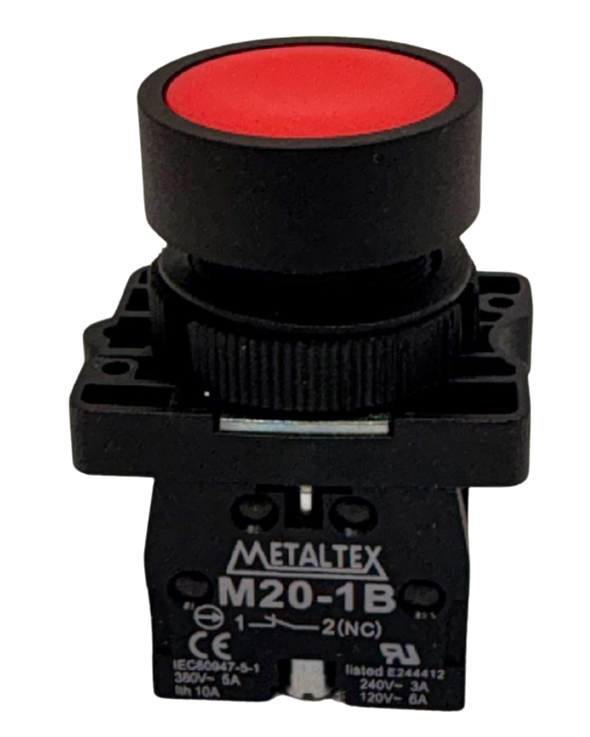 Botão Pulsador Faceado Vermelho 1NF 22mm P20AFR-R-1B - Imagem 5