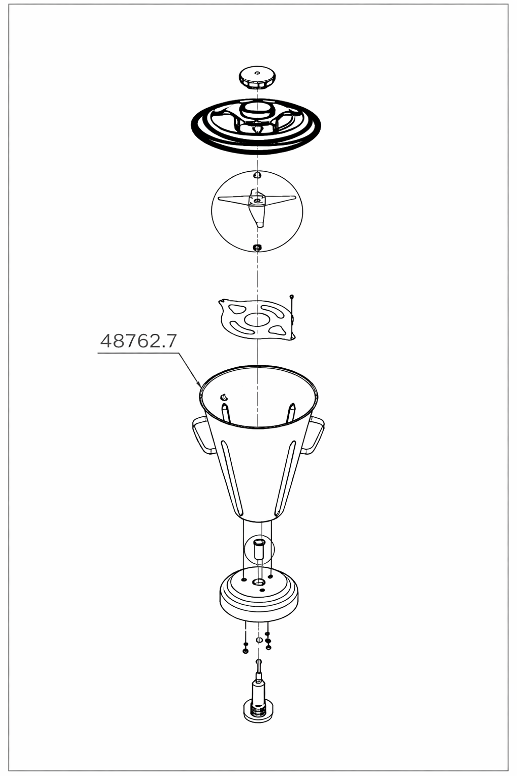 Copo Com Bucha Para Liquidificador Ls-08mb Skymsen 8 Litros - Imagem 7
